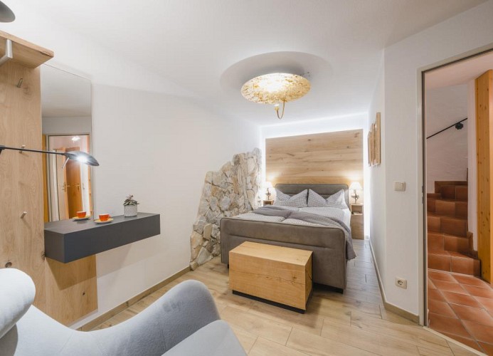 Schlafzimmer UG Ferienhaus Alpenliebe Grainau