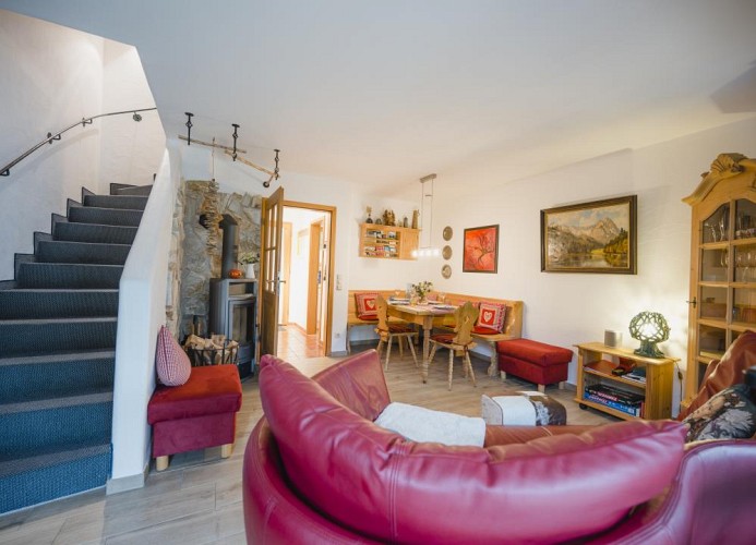 Wohnzimmer Ferienhaus Alpenliebe Grainau